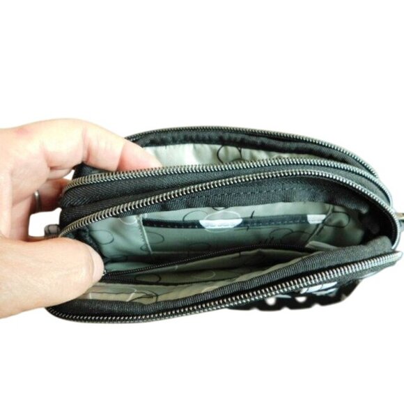 Lug Black White Polka Dot Cross Body Belt Convertible Bag EUC - Picture 4 of 4